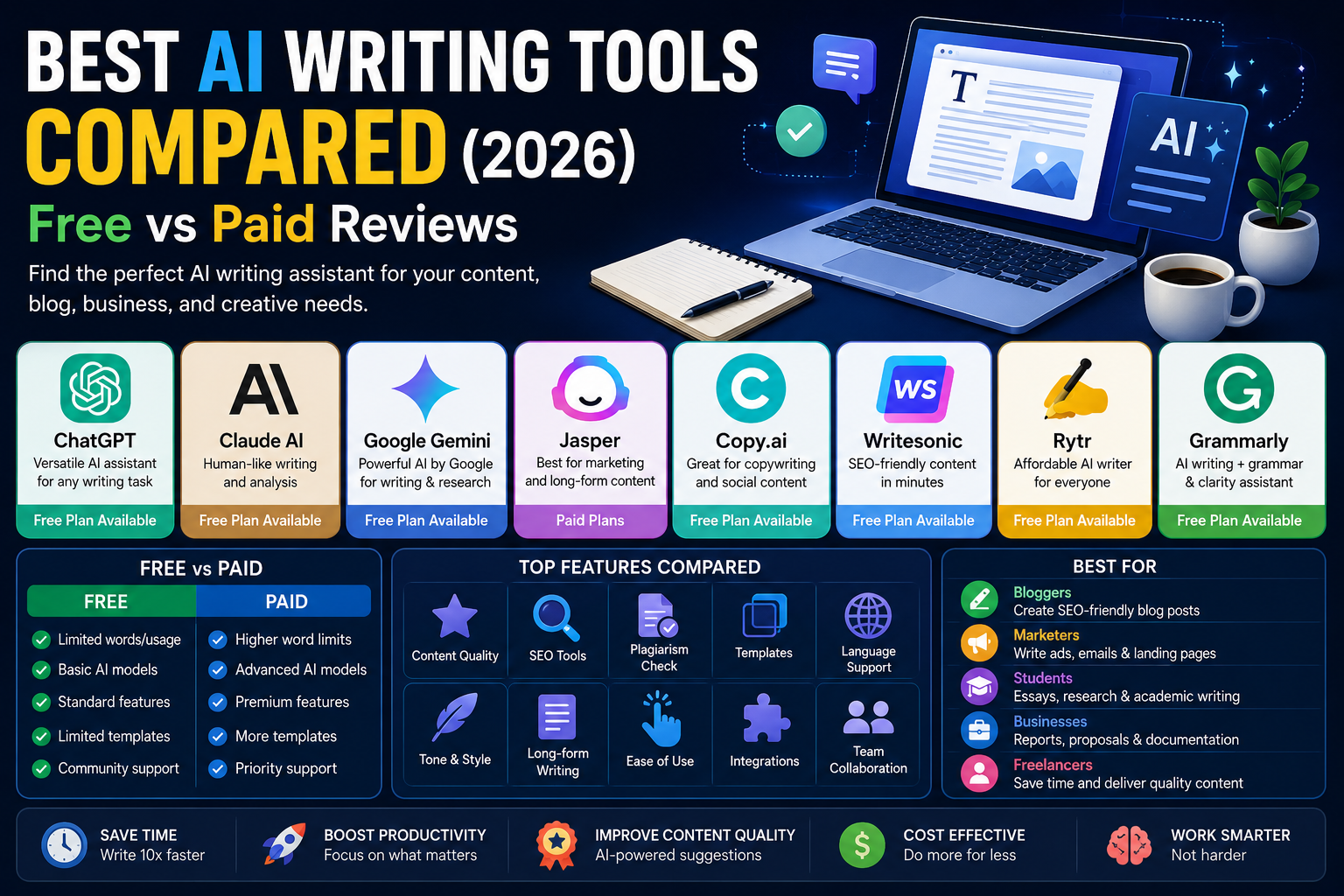 Best AI Writing Tools Compared